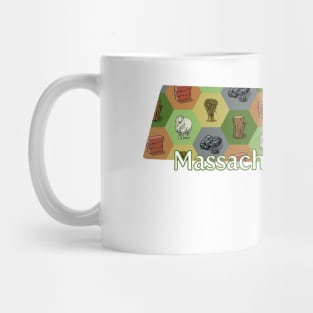 Massachusetts State Map Board Games Mug